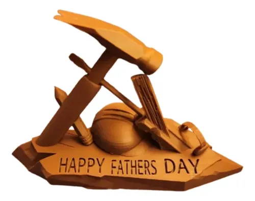 Escultura Decorativa Prints Patro- Día Del Padre Constructor