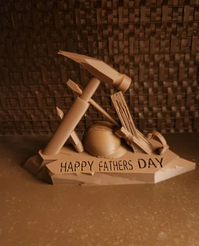 Escultura Decorativa Prints Patro- Día Del Padre Constructor - Foto 4