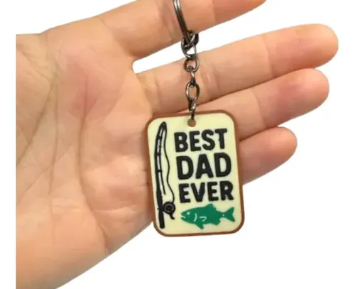 Llavero Prints Patro- Feliz Día Del Padre Pesca