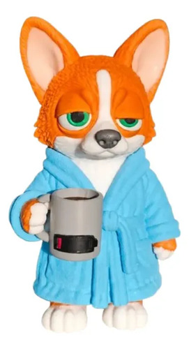 Figura Decorativa Prints Patro- Corgi Madrugador
