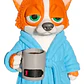 Figura Decorativa Prints Patro- Corgi Madrugador - Miniatura 1