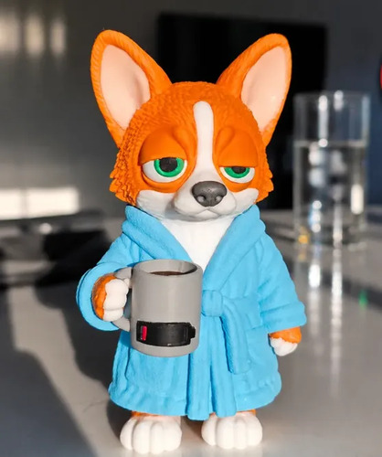 Figura Decorativa Prints Patro- Corgi Madrugador - Foto 2