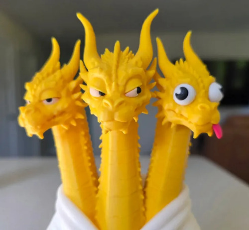 Figura Decorativa Prints Patro- Dragón 3 Cabezas Del Meme - Foto 5