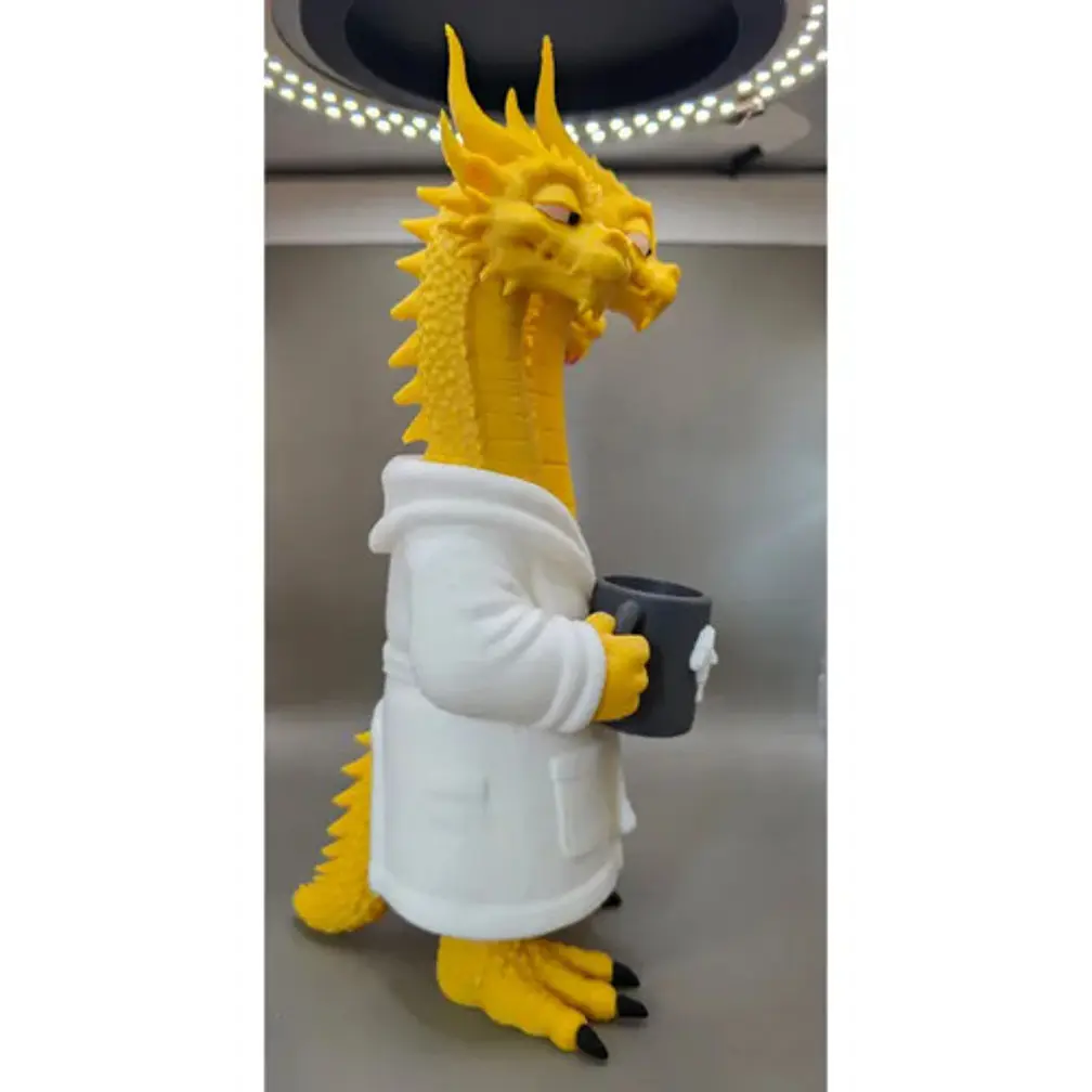 Figura Decorativa Prints Patro- Dragón 3 Cabezas Del Meme 6