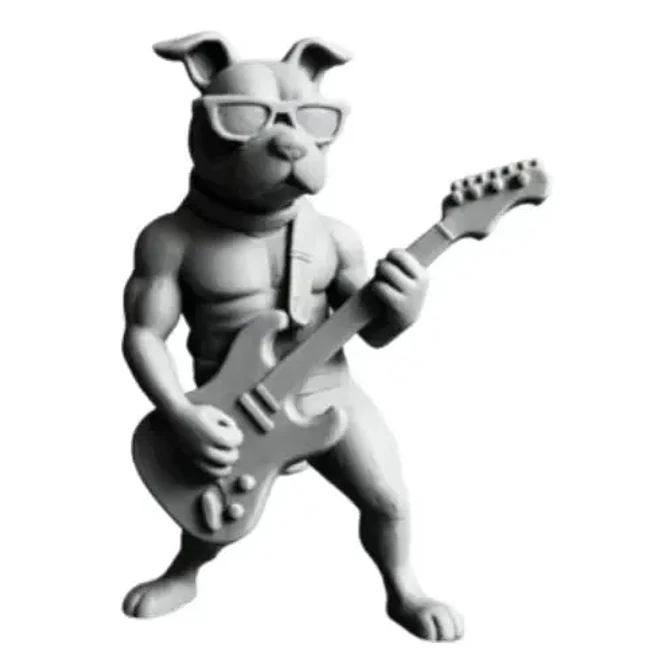 Figura Decorativa Prints Patro- Bulldog Bajista 1