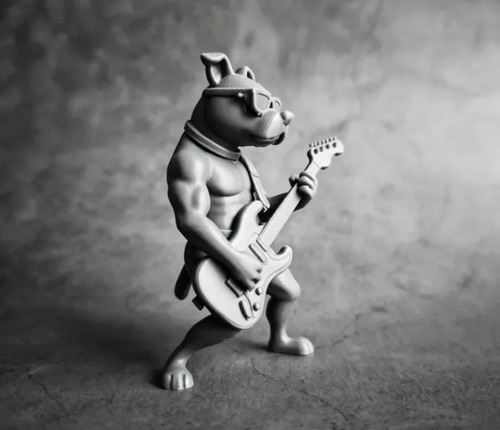 Figura Decorativa Prints Patro- Bulldog Bajista - Foto 3