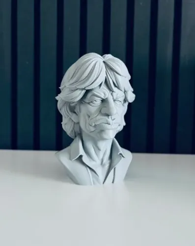 Escultura Decorativa Prints Patro- Busto De Mick Jagger - Foto 3