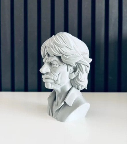 Escultura Decorativa Prints Patro- Busto De Mick Jagger - Foto 4