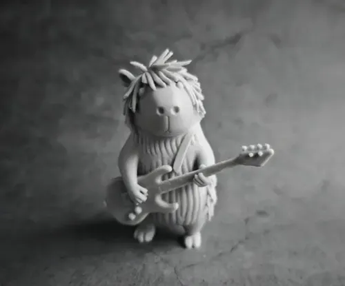Figura Decorativa Prints Patro- Capibara Rockero - Foto 2
