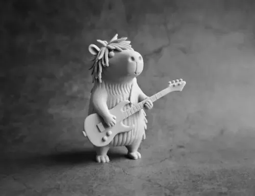 Figura Decorativa Prints Patro- Capibara Rockero - Foto 4