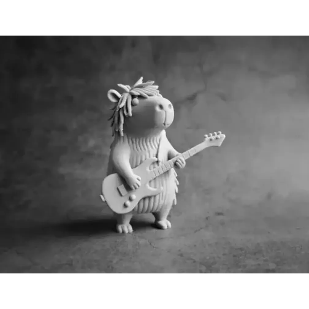 Figura Decorativa Prints Patro- Capibara Rockero 4