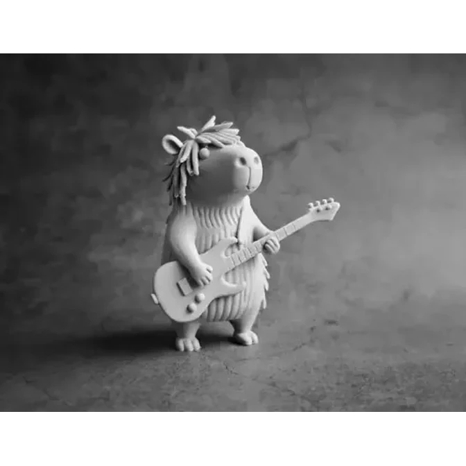 Figura Decorativa Prints Patro- Capibara Rockero 4