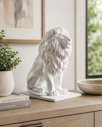 Escultura Decorativa Prints Patro- León Majestuoso - Foto 3
