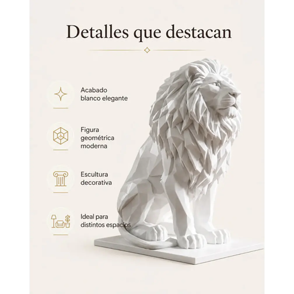 Escultura Decorativa Prints Patro- León Majestuoso 5