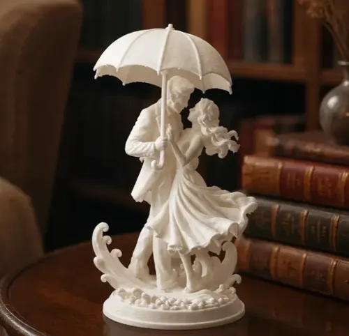 Escultura Decorativa Prints Patro- Pareja Bailando En Lluvia - Foto 2
