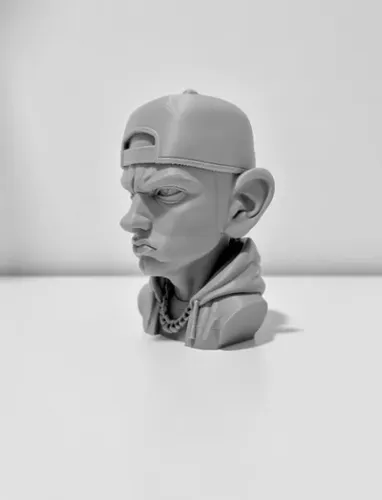 Escultura Decorativa Prints Patro- Busto De Eminem - Foto 3