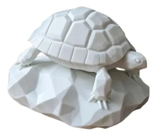 Escultura Decorativa Prints Patro- Tortuga Piedra Geométrica
