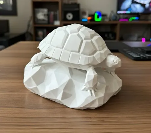 Escultura Decorativa Prints Patro- Tortuga Piedra Geométrica - Foto 3