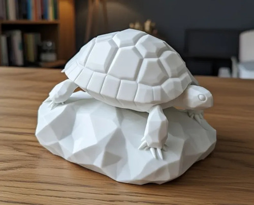 Escultura Decorativa Prints Patro- Tortuga Piedra Geométrica - Foto 4