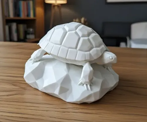 Escultura Decorativa Prints Patro- Tortuga Piedra Geométrica - Foto 5