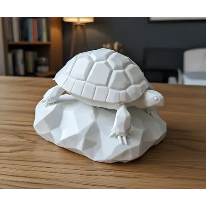Escultura Decorativa Prints Patro- Tortuga Piedra Geométrica 5