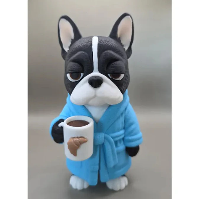 Figura Decorativa Prints Patro- Bulldog Madrugador 3