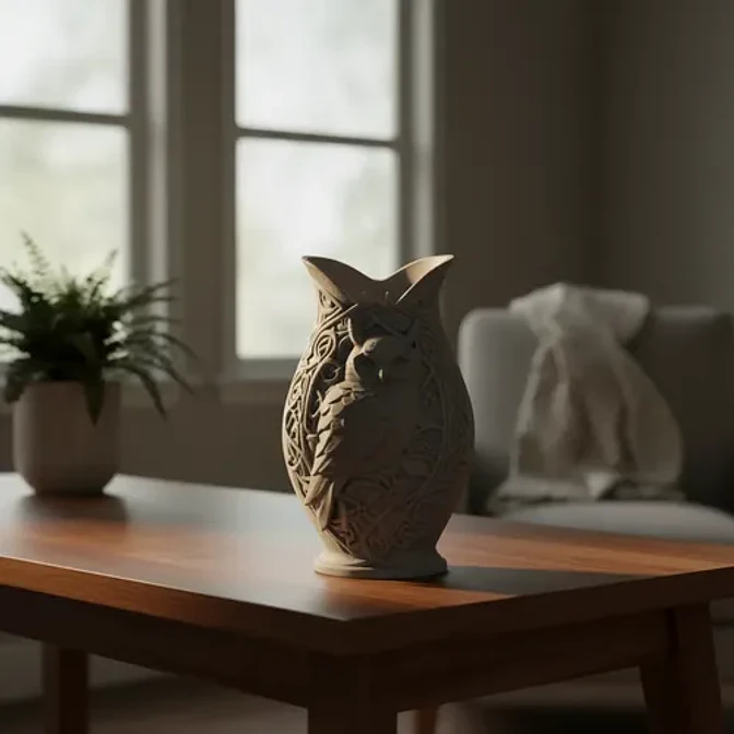 Decoración Elegante Prints Patro - Jarrón Celta Búho 5
