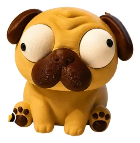 Figura Decorativa Prints Patro- Pug Ojos Saltones