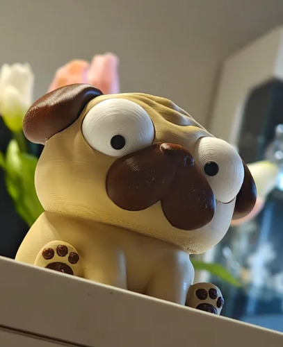 Figura Decorativa Prints Patro- Pug Ojos Saltones - Foto 4