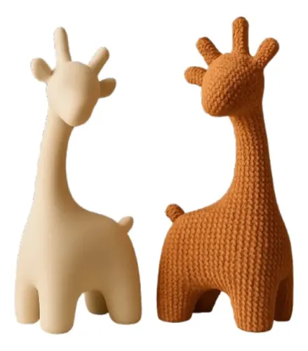 Escultura Minimalista Prints Patro - Jirafas Estilo Tejidas