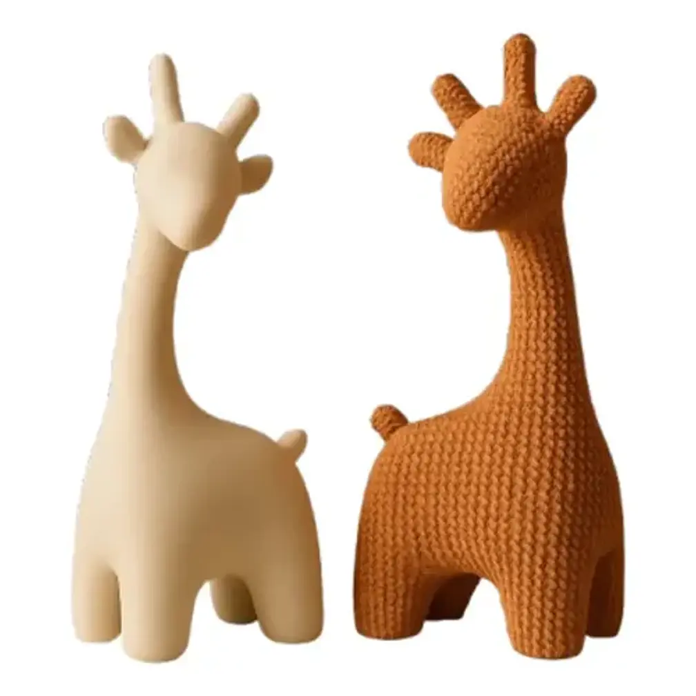 Escultura Minimalista Prints Patro - Jirafas Estilo Tejidas 1