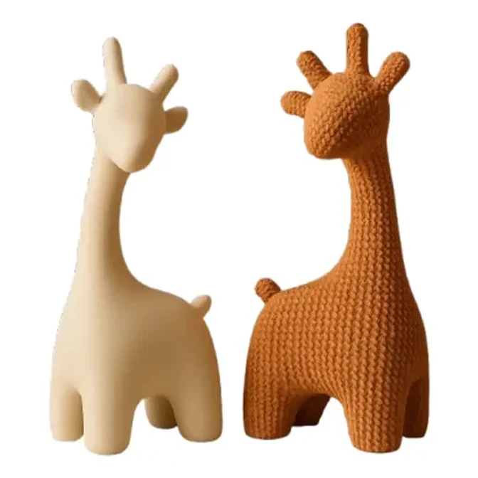 Escultura Minimalista Prints Patro - Jirafas Estilo Tejidas 1
