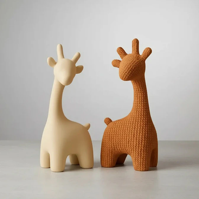 Escultura Minimalista Prints Patro - Jirafas Estilo Tejidas 2
