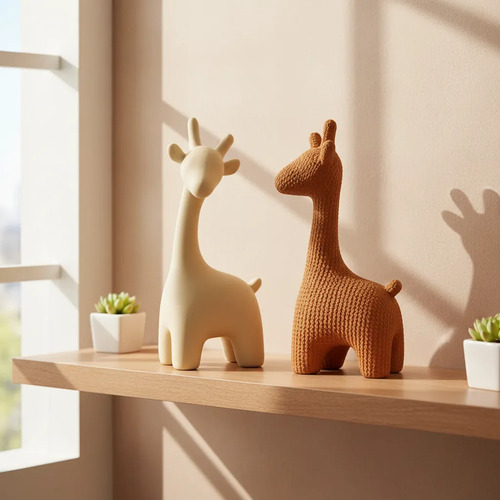 Escultura Minimalista Prints Patro - Jirafas Estilo Tejidas - Foto 5