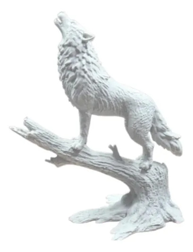Escultura Decorativa Prints Patro-  Lobo Aullando