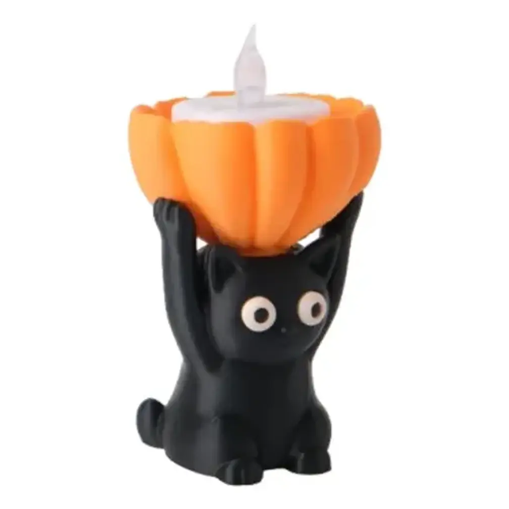 Portavelas Led Prints Patro- Gatito Negro 1