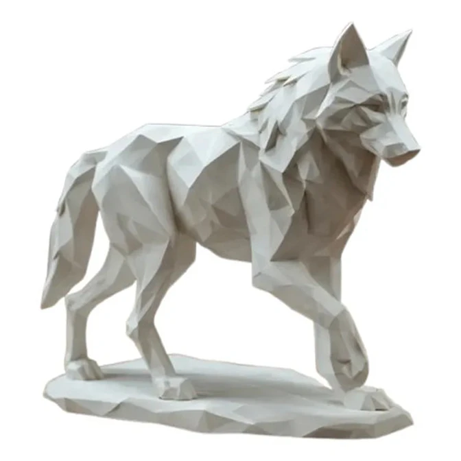 Escultura Decorativa Prints Patro- Lobo Majestuoso 1