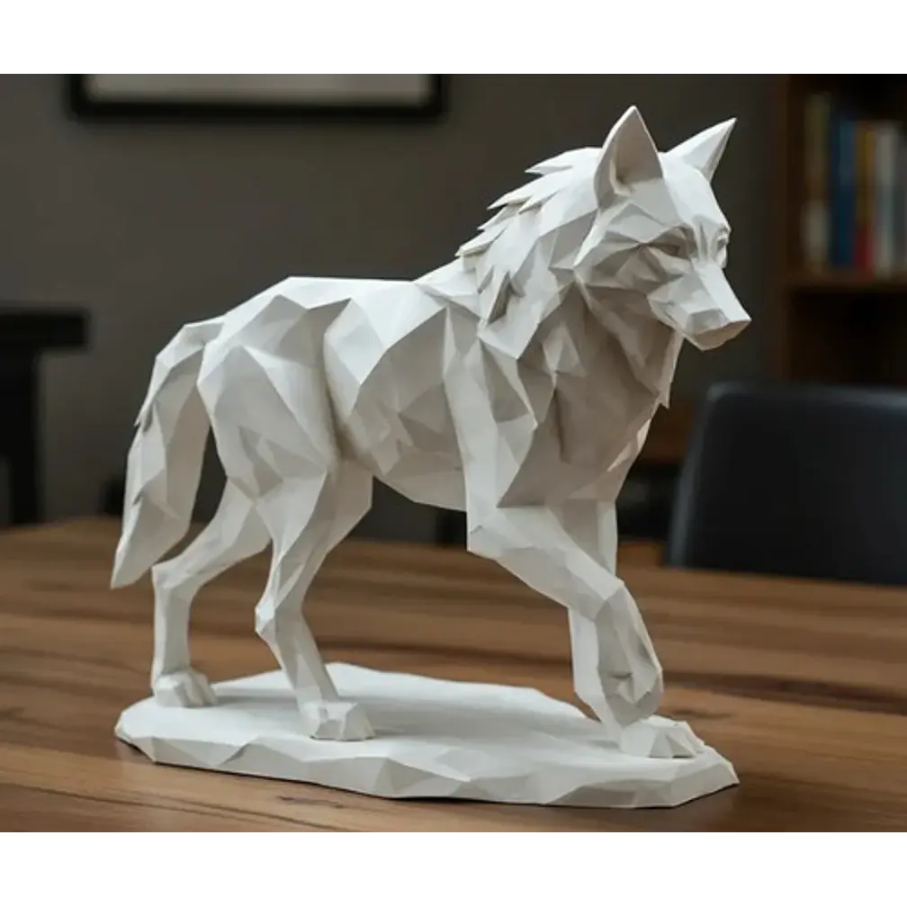 Escultura Decorativa Prints Patro- Lobo Majestuoso 2