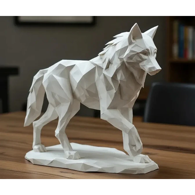 Escultura Decorativa Prints Patro- Lobo Majestuoso 2