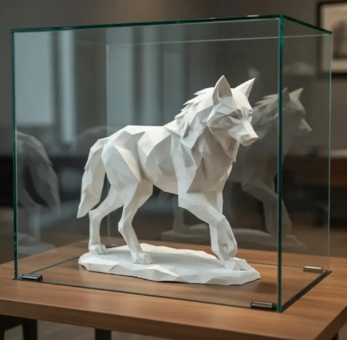 Escultura Decorativa Prints Patro- Lobo Majestuoso - Foto 3
