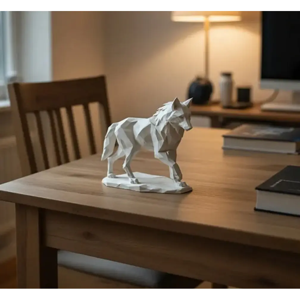 Escultura Decorativa Prints Patro- Lobo Majestuoso 4
