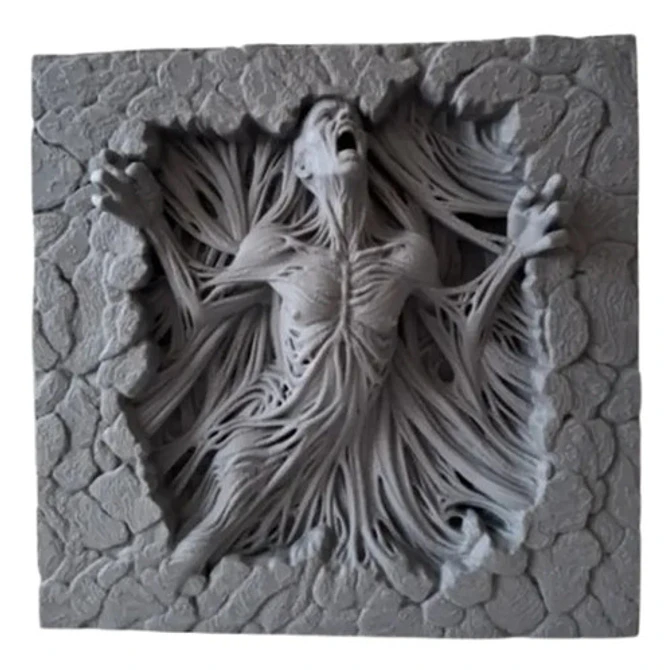 Escultura Elegante Prints Patro - Resurgimiento En Relieve 1