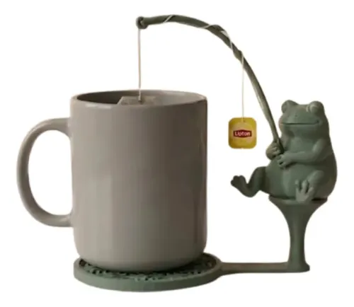 Soporte De Bolsitas De Té Prints Patro Rana Pescadora