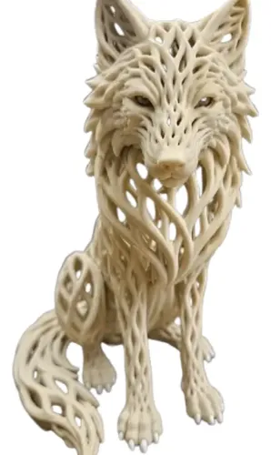 Escultura Elegante Prints Patro - Lobo Veroni