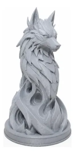 Escultura Decorativa Prints Patro- Lobo Espectral - Foto 2