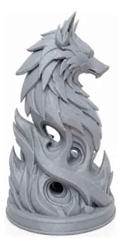 Escultura Decorativa Prints Patro- Lobo Espectral - Foto 5