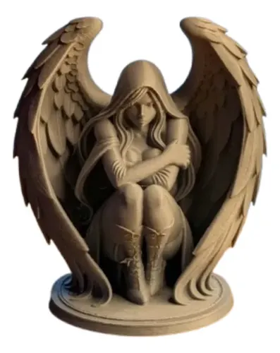 Escultura Elegante Prints Patro - Ángel Encapuchado