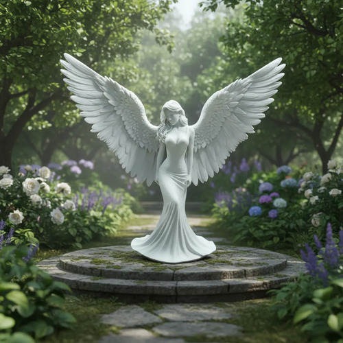 Escultura Elegante Prints Patro - Mujer Ángel - Foto 3