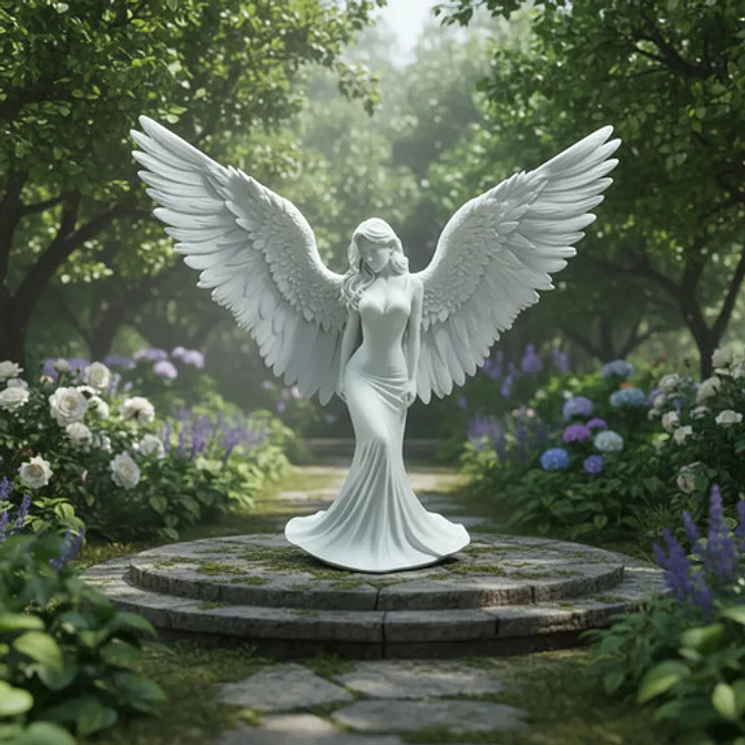 Escultura Elegante Prints Patro - Mujer Ángel 3