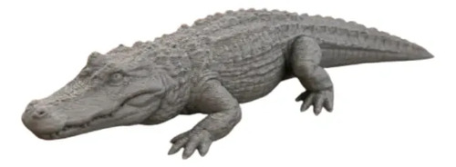 Escultura Decorativa Prints Patro- Cocodrilo Gris